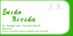 eniko micska business card