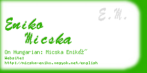 eniko micska business card